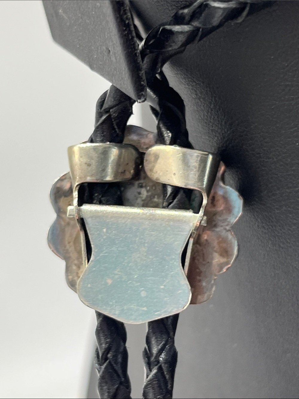 Native American Bolo Tie 36 inches sterling silver inlay Zuni - Picture 5 of 9